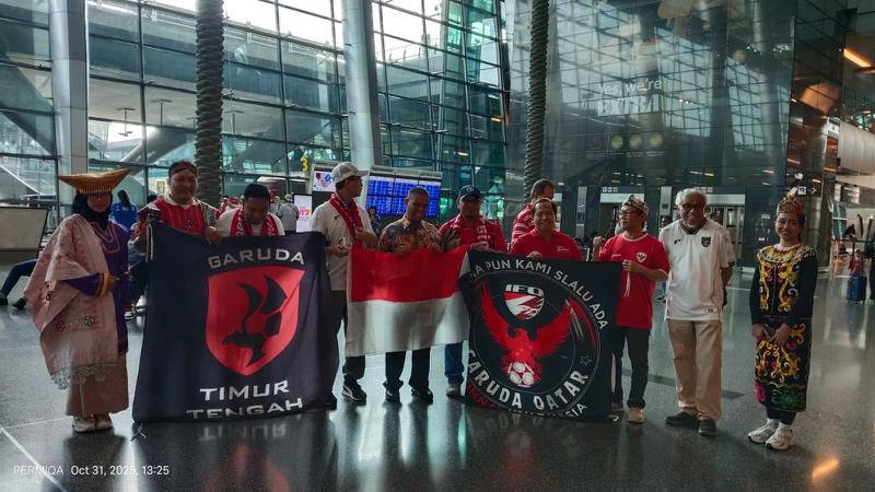 Timnas Indonesia U-17 Disambut Meriah Saat Tiba di Doha untuk Piala Dunia U-17 2025